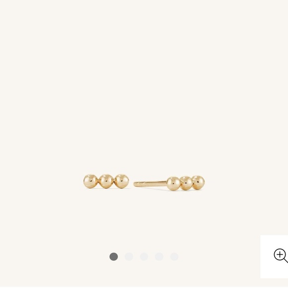 Mejuri Jewelry - Mejuri 14k Solid Gold Spheres Bar Studs Butterfly Back Earrings